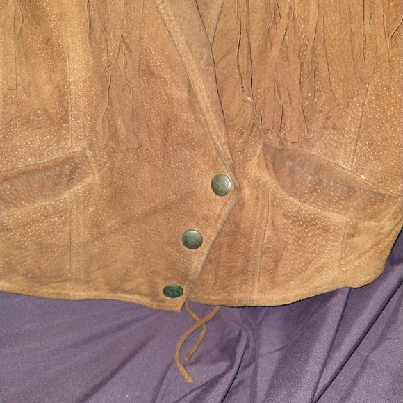 Wilson’s brown fringe leather coat small - Picture 14 of 14